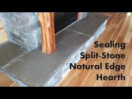 Our custom hearths and mantels can be cut from ocean pearl slate or newcastle sandstone, minimum 2 thick, and up to 9' long! Sealing Split Stone Natural Edge Hearth Youtube