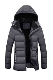 Ericdress Plain Mid Length Hooded Thick Mens Winter Down Jacket Winter Jackets Winter Jacket Men Mens Winter Coat