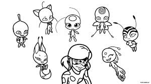 Miraculous adventures of ladybug and cat noir: Kwami Ladybug And Cat Noir Coloring Pages Novocom Top