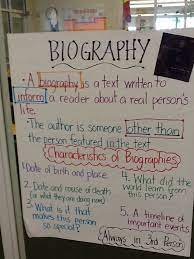 The Third Graders Are Learning About The Characteristics Of A Biography Autobiography Anchor Chart Biographies Anchor Chart Anchor Charts