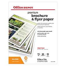 Office Depot Professional Brochure And Flyer Paper Glossy 8 1 2in X 11in 50 Lb Pack Of 100 Sheets 124213 Walmart Com Walmart Com