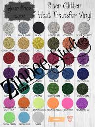 Siser Glitter Digital Color Chart With Space For Your Shop
