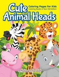 Free printable 6 year old coloring pages. Cute Animal Heads Coloring Pages For Kids Coloring Books 6 Year Old Edition Bol Com