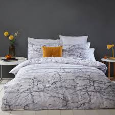 Shop bedroom sets from nebraska furniture mart. Marble Stripe Metallic Silver Duvet Cover And Pillowcase Set