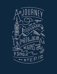 A Journey Typography Quotes Hand Lettering Typography Poster