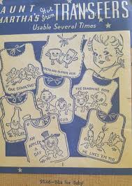 Another transfer method is using dressmaker's carbon paper. 1940s Aunt Martha S Hot Iron Transfers Bibs For Baby 9546 Embroidery Transfers Iron On Transfer Hand Embroidery