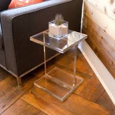 Inspired By Steel Construction I Beams The Acrylic I Beam Table Turns An Industrial Shape Into A Cle Acrylic Side Table Acrylic Furniture Modern Accent Tables
