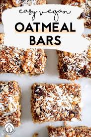 Healthy Vegan Oat Bar Recipe Gluten Free Recipe In 2020 Oatmeal Bars Healthy Oat Bar Recipes Vegan Oat Bar Recipe