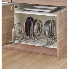 Fogel Sliding Pot Organizer Pull Out Drawer In 2020 Pot Organization Kitchen Storage Organization Rev A Shelf