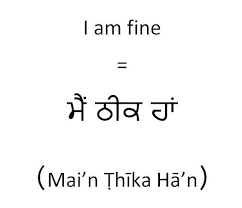 How To Say In Punjabi I Am Fine English Words Hindi Words English Vocabulary Words