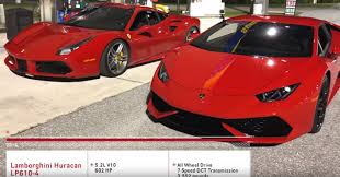 Maybe you would like to learn more about one of these? Ferrari 488 Gtb Vs Lamborghini Huracan On The Dragstrip