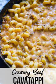 Creamy Beef Cavatappi Recipe Easy Pasta Dinner Pasta Dinner Recipes Easy Pasta