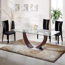 table a manger en verre avec pietement bois longueur 180cm amazone port offert vente privee table salle a manger salle a manger moderne salle a manger verre