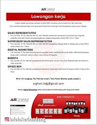 Scopri ricette, idee per la casa, consigli di stile e altre idee da provare. Lowongan Kerja Arghani Bandung Februari 2020 Info Loker Bandung 2021