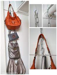 Our rustic reproductions of classic round head carpentry nails feature a timeworn finish and faceted ball head making the hanger as interesting as the piece it is hanging. Diy Hanging Purse Organizer Organizacion De Monedero Organizacion De Bolso Organizacion De Ropa