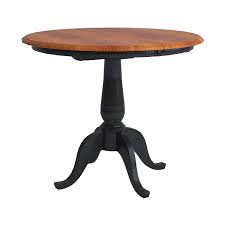 International Concepts 36inch Round Top Pedestal Table With 12inch Leaf 30inch Standard Table Height Black Cherry Continue Pedestal Table Table Height Table