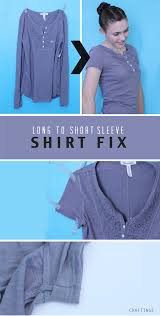 How To Turn A Long Sleeve Shirt Into A Short Sleeve One Diy Summer Clothes Long Sleeve Shirt Diy Diy Clothes