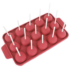 Recoie for cake pops made using moulds : Freshware 15 Cavity Cake Pop Silicone Mold For Party Cupcake Lollipop And Hard Candy Cb 121rd Walmart Com Walmart Com