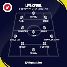 Liverpool V Manchester United Predictions Team News Expected Lineups Premier League