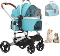Luxury Folding Outdoor Dog Strollers Pet Trolley for Sale Twin Pet Stroller  Pet for Cats Dog