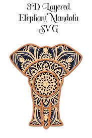 Download 3d Layered Elephant Mandala Svg 4 Layers 720393 Paper Cutting Design Bundles