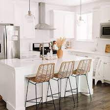 Shop for kitchen chairs white online at target. Wicker Rattan Bar Stool Copycat Kendra Found It White Kitchen Bar Stools Stools For Kitchen Island Kitchen Bar Stools