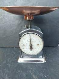Antique hanging balance beam scale w hooks vintage store farm kitchen decor. Copper Collectable Kitchen Scales For Sale Ebay