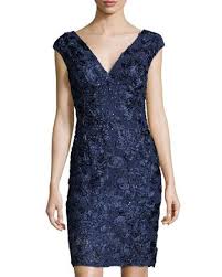 Marina Cap Sleeve Sequined Lace Cocktail Dress Navy Cocktail Dress Lace Cocktail Evening Dresses Cocktail Dress