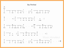 Not Angka Dan Chord Lagu Ibu Pertiwi
