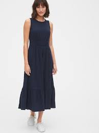 Midi Swing Dress Gap In 2020 Midi Swing Dress Maxi Swing Dress Swing Dress