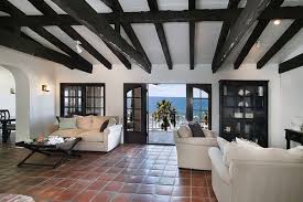 Spanish Tile Floors Never Get That View In Noxapater But The Living Room Is Gorgeou Hacienda Style Homes Spanish Style Homes Spanish Style Tile