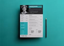 modern resume template in psd format