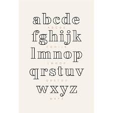 The aim is to merge the identical lett. Alphabet Juniper Print Shop