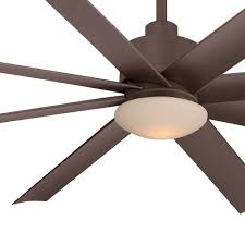 Minka aire's slipstream ceiling fan in distressed koa finish features a modern, sleek eight blade design. Minka Aire Slipstream Led Oil Rubbed Bronze Led Ceiling Fan With Light F888l Orb Destination Lighting