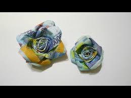 Diy Cara Membuat Bunga Mawar Dari Uang Kertas Part 1 Youtube Kertas Bunga Origami