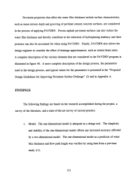 Encapsulate the findings example of finding: Chapter 5 Summary Findings And Recommendations Improved Surface Drainage Of Pavements Final Report The National Academies Press