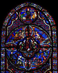 Cathedrale De Bourges Vitraux De La Nouvelle Alliance La Resurrection Le Pelican Mystique Jonas Et La Balei Vitraux De La Cathedrale Vitrail Cathedrale