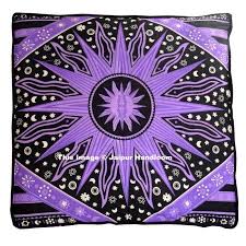 Bolster outdoor seating with a plush lumbar pillow for extra comfort. Purple Sun And Moon Floor Pillows 35 Outdoor Seating Floor Cushions