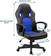 Furmax Office Chair Desk Leather Gaming Chair High Back Ergonomic Adjustable Racing Chair Task Swivel Executive Computer Computer Chair Racing Chair Headrest