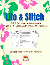 Lilo & Stitch Homeschool Movie Unit: 5 Day Bundle Worksheets Ages 4-7  Printable PDF - Etsy Canada
