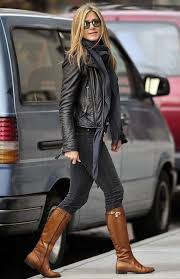 Black Leather Jacket Style Brown Boots Black Leather Jacket Fashion Casual Style Autumn Fashion