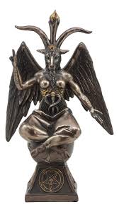 Ebros Eliphaz Levi Sabbatic Goat Baphomet Statue 9 25 Tall Solve Coagula Figurine Golden Calf Goat Of Mendes Decorat Statue Goat Of Mendes Decorative Sculpture