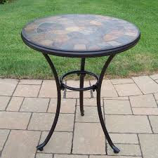 Oakland Living Stone Art Round Outdoor Bistro Table 24 In W X 24 In L Lowes Com In 2020 Bistro Table Outdoor Bistro Table Oakland Living