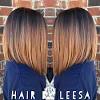 Caramel highlights on medium length bob. 1