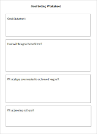 8 Goal Setting Worksheet Templates Free Word Pdf