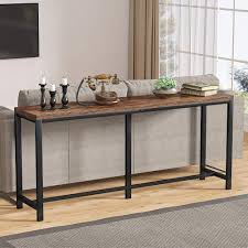 Console tables are the perfect multifunction furniture for everything and everyone. Tribesigns 70 9 Inch Extra Long Sofa Table Narrow Long Console Table Behind Couch Entryway Table For Living Room Walmart Com Walmart Com