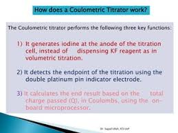 Karl Fischer Titration,Principle,Apparatus, Titration Types,Endpoint  Detection | Ppt