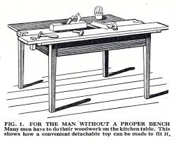 kitchen table workbench from the