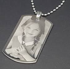 Personalized photo necklace of titanium steel $25. Photo Engraved Personalised Dog Tag Pendant Necklace Chain Little Gifts With Love