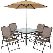 Maybe you would like to learn more about one of these? Patio Furniture 6 Piece Outdoor Patio Dining Set With Table Umbrella And 4 Folding Chairs Sturdy And Comfortable Blue Patio Furniture Sets Patio Lawn Garden Guardebem Com